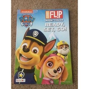 Nickelodeon Paw Patrol Jumbo Flip Coloring Book Ready Set Go by Bendon